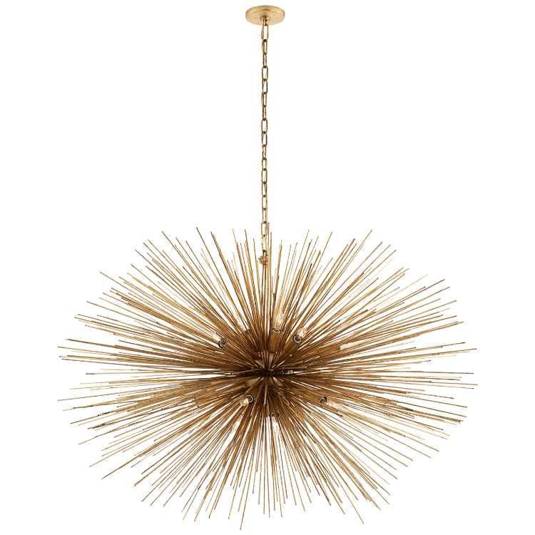 Picture of Strada Large Oval Chandelier in Gild