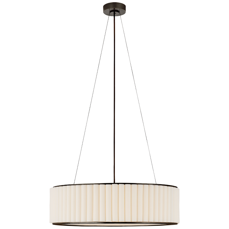 Picture of Palati Large Hanging Shade in Bronze with Linen Shade