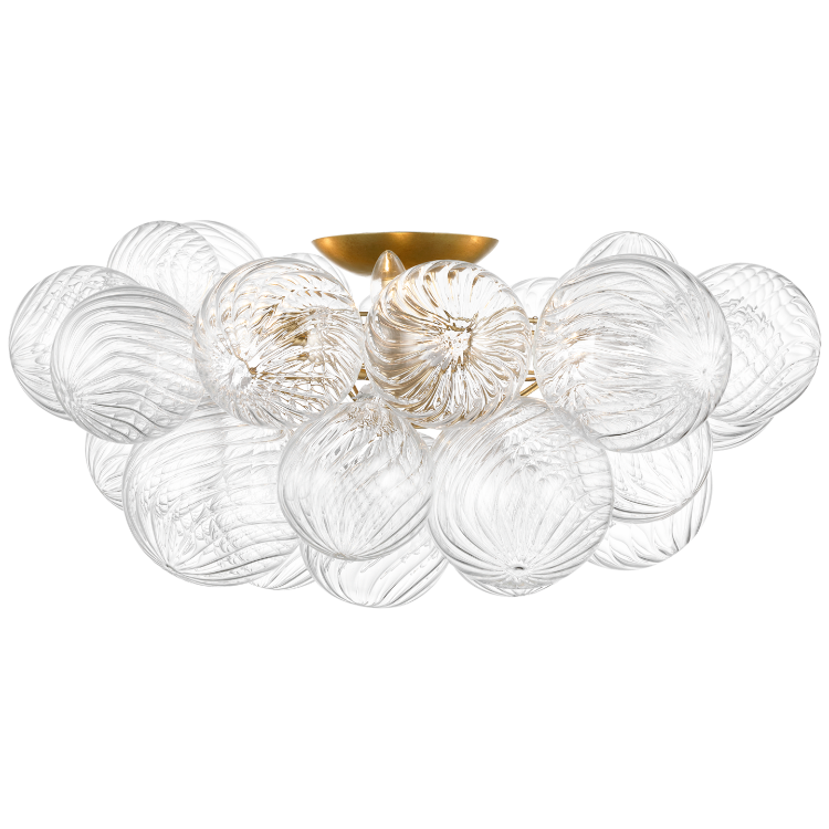 Picture of Talia 25" Flush Mount in Gild and Clear Swirled Glass