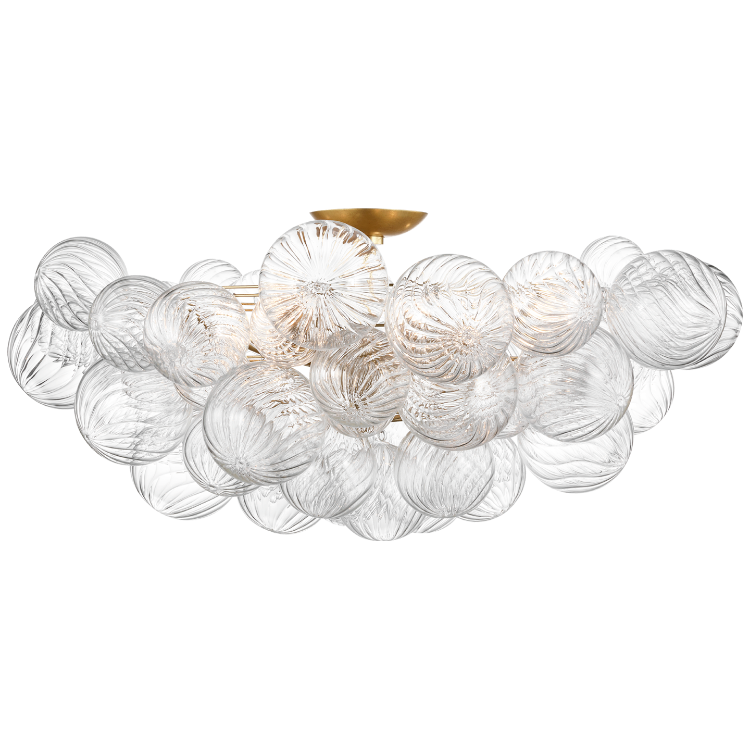 Picture of Talia 38" Flush Mount in Gild and Clear Swirled Glass