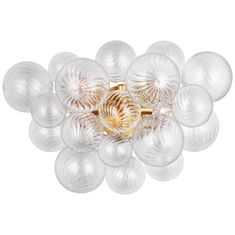 Picture of Talia Large Sconce in Gild with Clear Swirled Glass