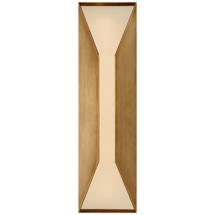Picture of Stretto 16" Sconce in Antique-Burnished Brass with Frosted Glass