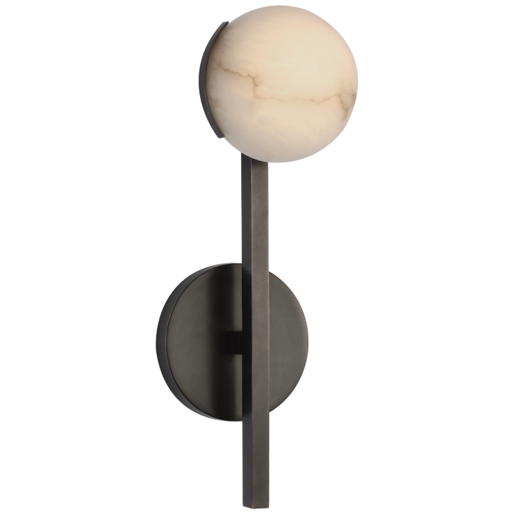 Picture of Pedra Petite Tail Sconce in Bronze with Alabaster