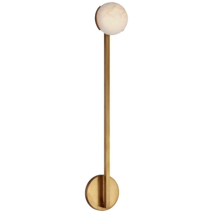 Picture of Pedra 26" Single Sconce in Antique-Burnished Brass with Alabaster