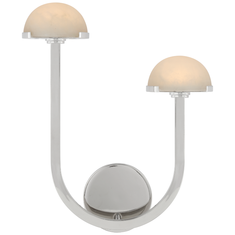 Picture of Pedra 15" Asymmetrical Right Sconce in Polished Nickel with Alabaster