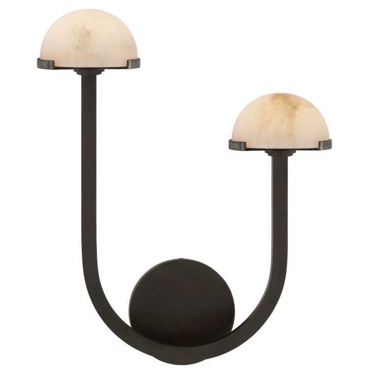 Picture of Pedra 15" Asymmetrical Right Sconce in Bronze with Alabaster