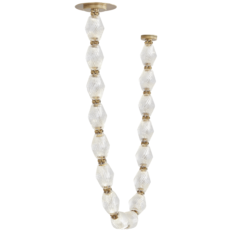 Picture of Collier 48 Pendant in Natural Brass 2700K