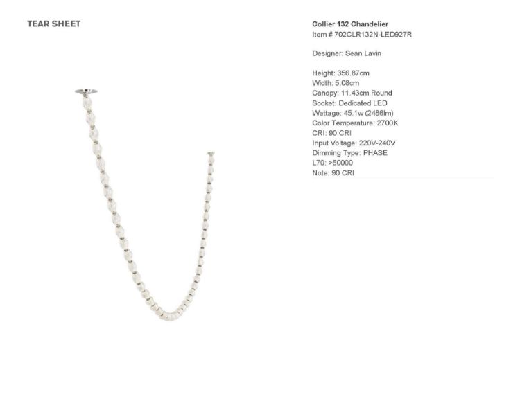 Picture of Collier 132 Chandelier in Polished Nickel 2700K