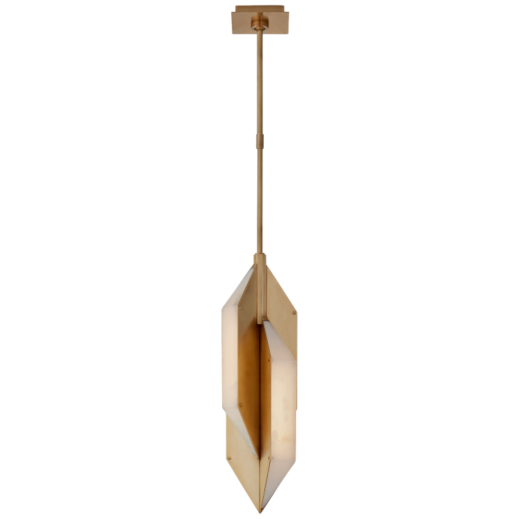 Picture of Ophelion Small Pendant in Antique-Burnished Brass with Alabaster