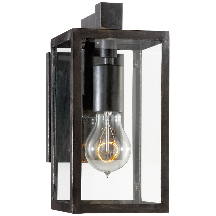 Picture of Fresno Framed Short Sconce in Aged Iron with Clear Glass
