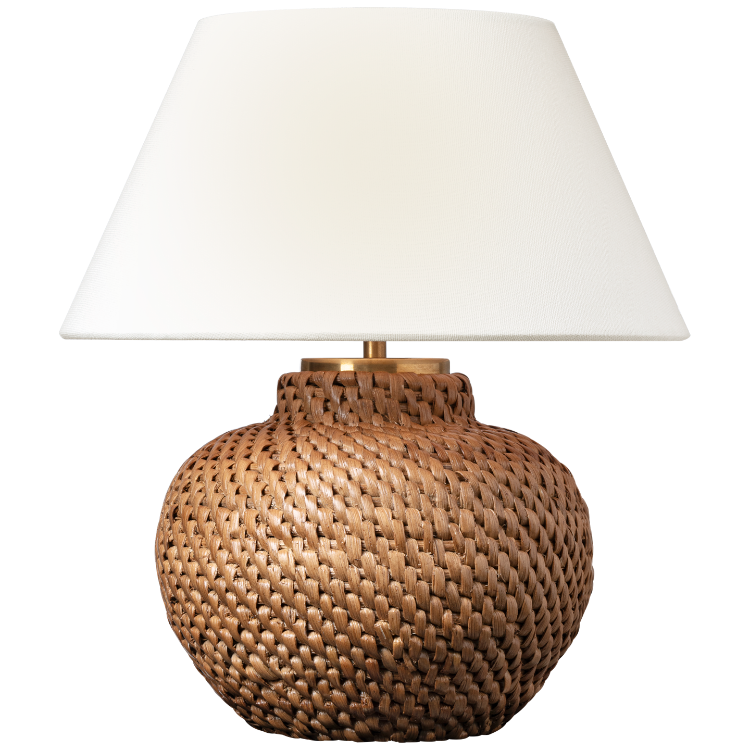 Picture of Avedon 11" Cordless Accent Lamp in Natural Rattan