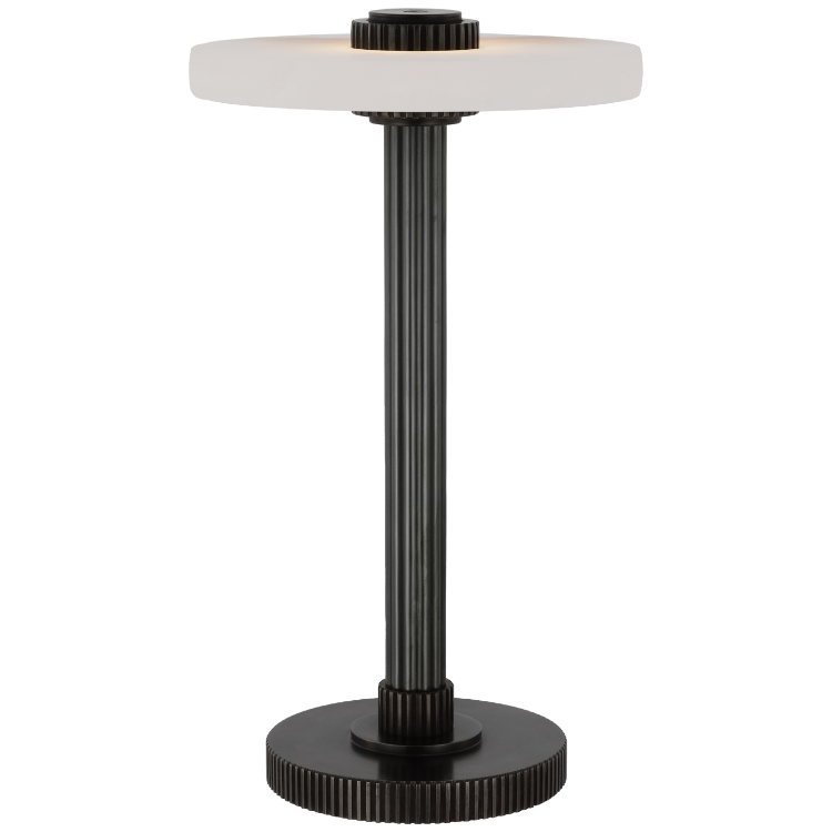Picture of Aran 9" Rechargeable Accent Lamp in Bronze and Alabaster