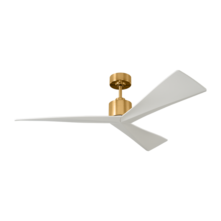 Picture of Adler 52 Ceiling Fan in Burnished Brass and Matt White
