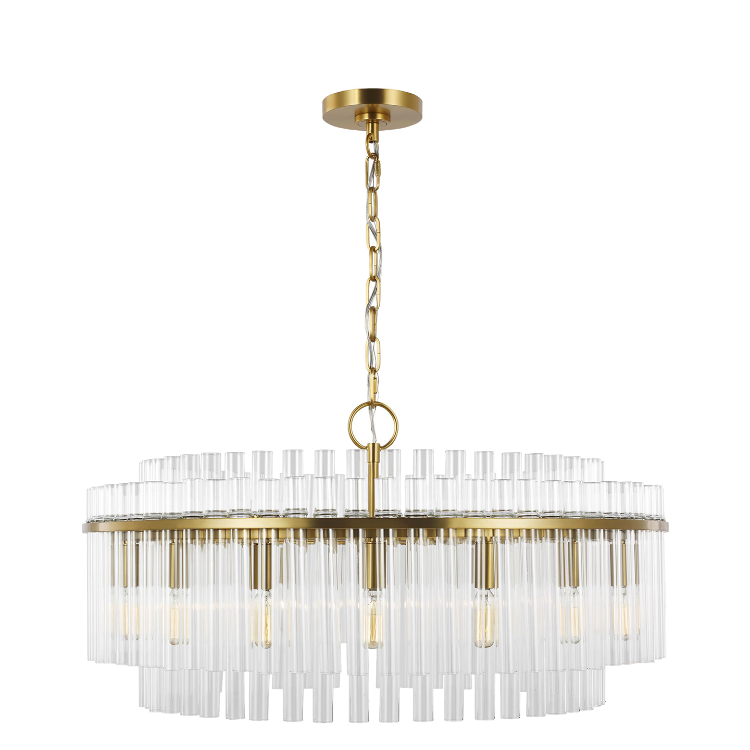 Picture of Beckett Large Chandelier in Burnished Brass