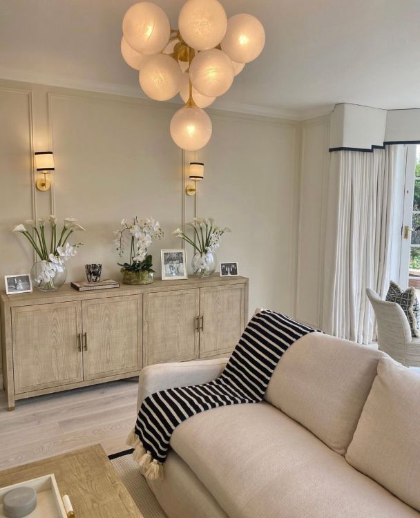 Picture of Walker Small Sconce in Gild with Cream Linen Shade with Black Linen Trim