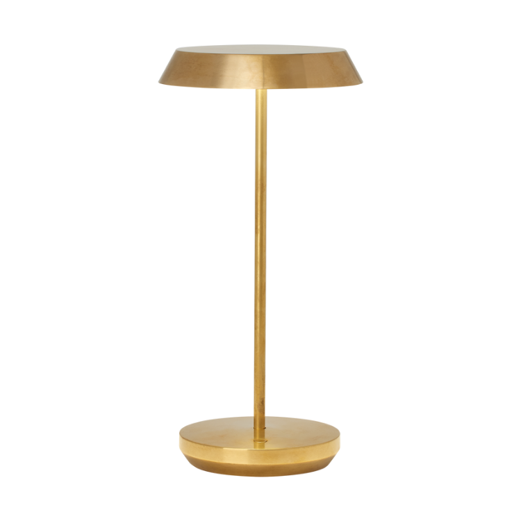 Picture of Tepa Accent Outdoor Rechargeable Lamp in Natural Brass