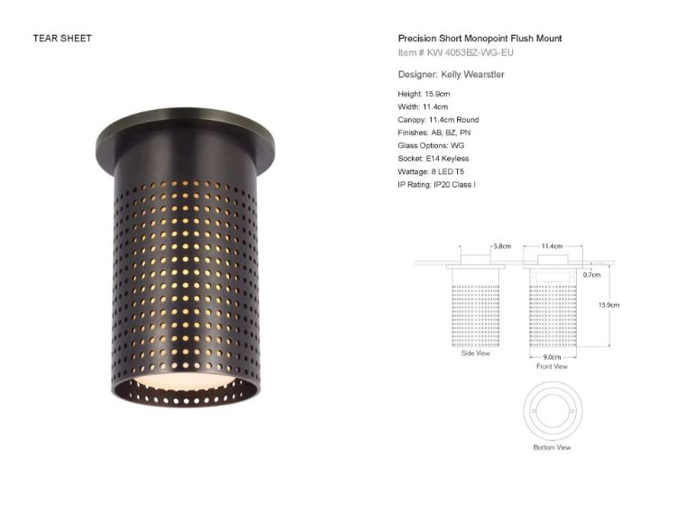 Picture of Precision Short Monopoint Flush Mount in Bronze