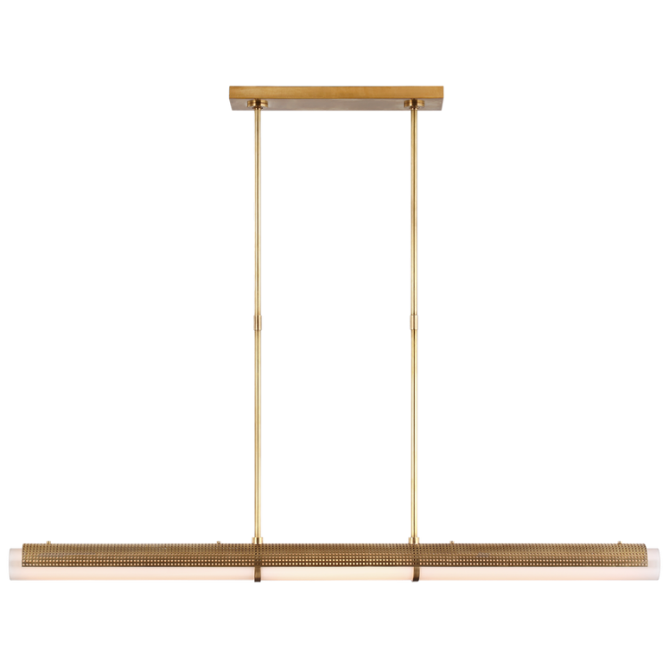 Picture of Precision Large Linear Chandelier in Antique-Burnished Brass