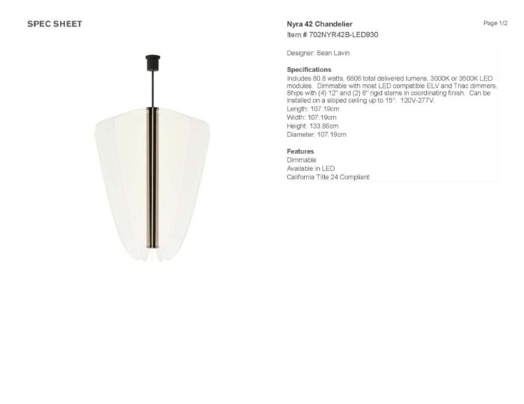 Picture of Nyra 42 Chandelier in Nightshade Black