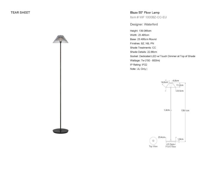 Picture of Blaze 55" Floor Lamp in Bronze