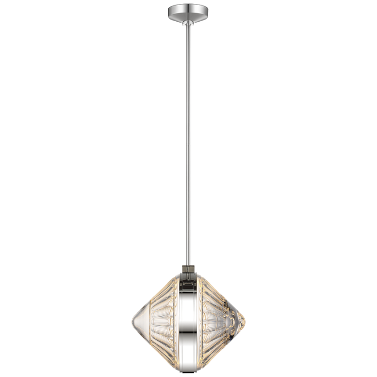 Picture of Copper Coast 15" Olive Cut Pendant in Polished Nickel