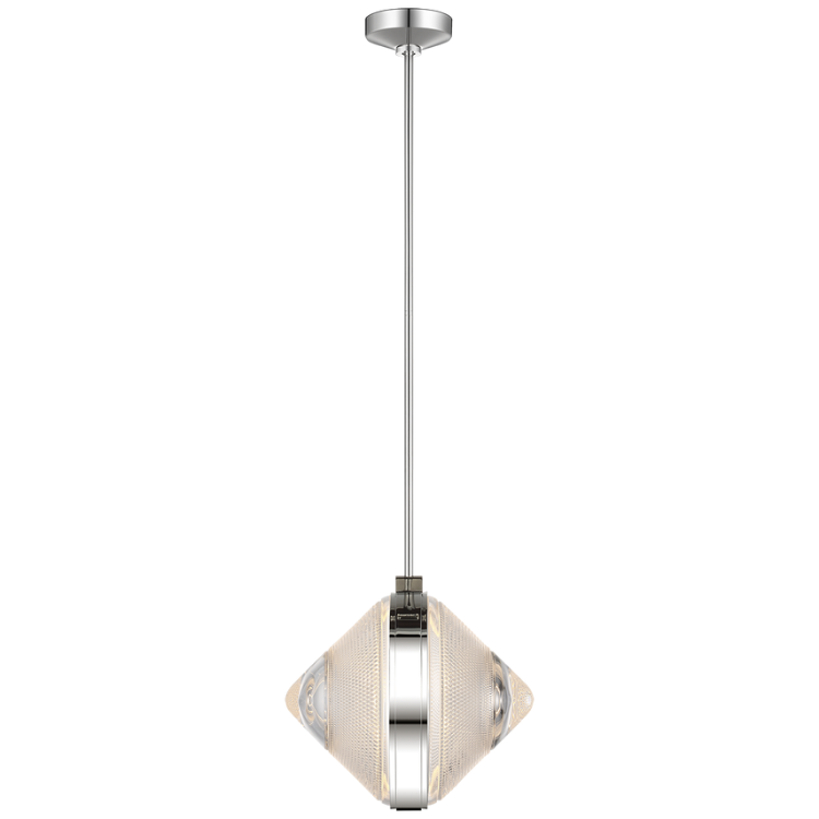 Picture of Copper Coast 15" Karo Cut Pendant in Polished Nickel