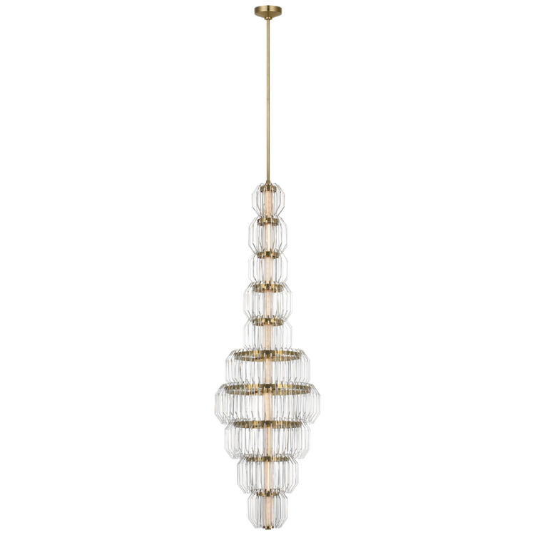 Picture of Killarney 19" Layered Entry Chandelier in Natural Brass