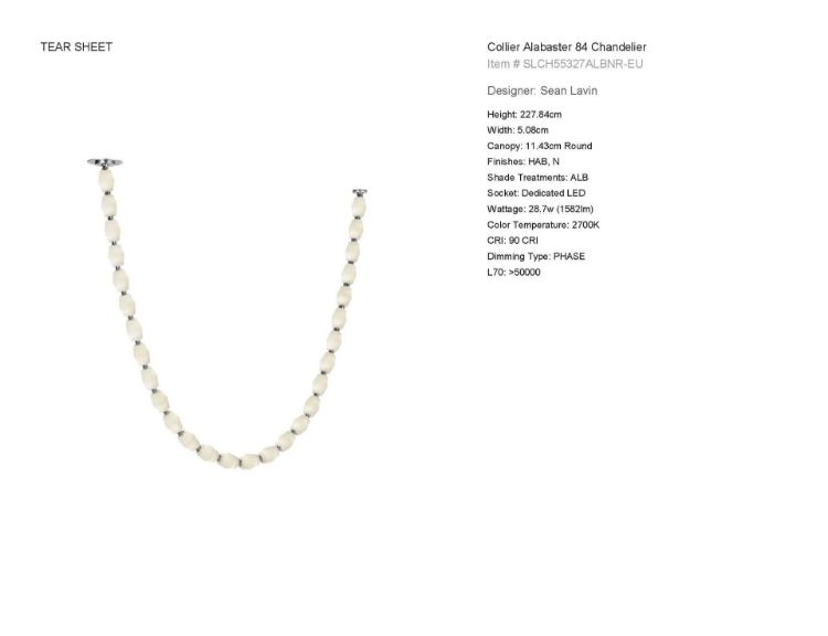 Picture of Collier Alabaster 84 Chandelier in Polished Nickel 2700K
